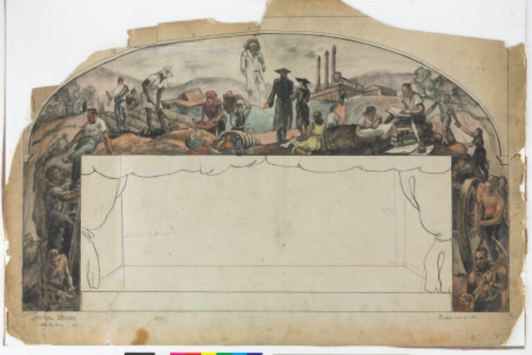 STUDY FOR A MURAL OR THEATER PROSCENIUM
