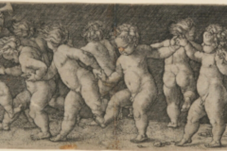 FIFTEEN NUDE CHILDREN DANCING