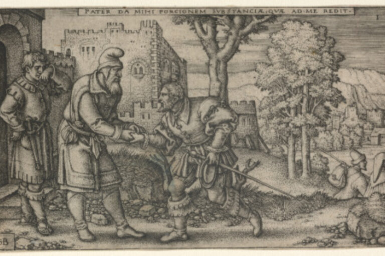 THE PRODIGAL SON TAKING LEAVE OF HIS FATHER