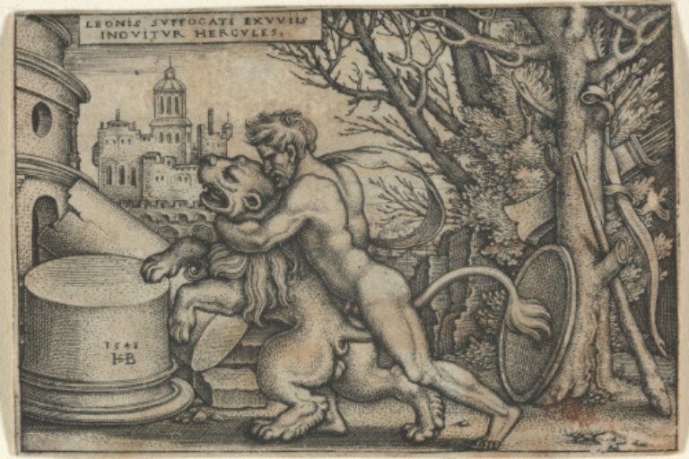 HERCULES STRANGLING THE NEMEAN LION
