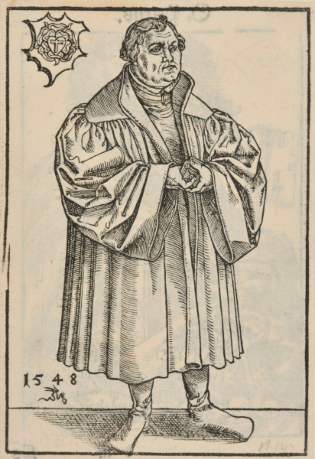 Recto: Martin Luther, Full Length to the Right; Verso: Bust of Saint Peter