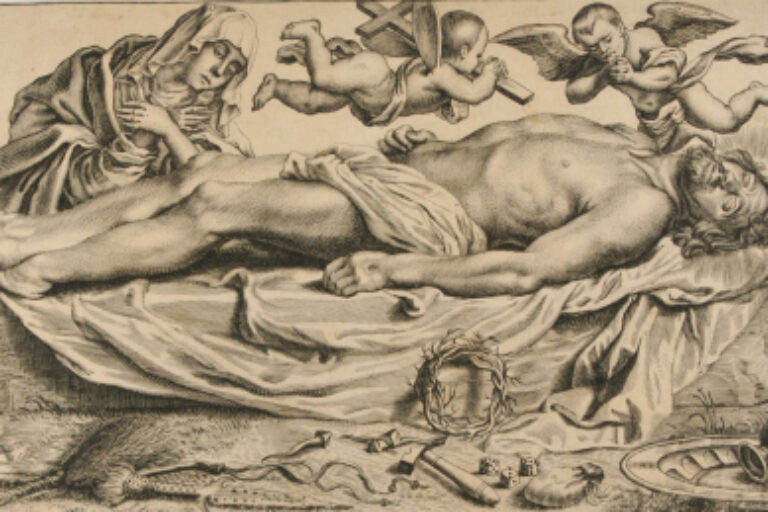CHRIST, WITH THE INSTRUMENTS OF THE PASSION, MOURNED BY THE VIRGIN