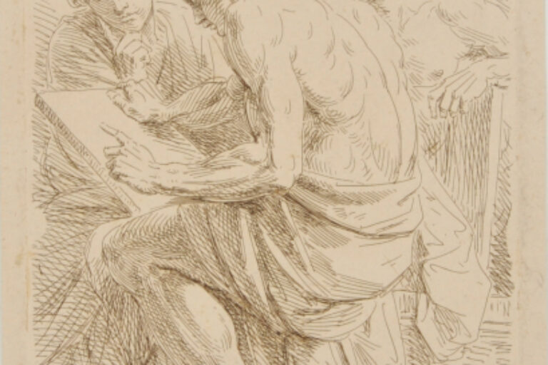 FOUR YOUNG MEN STUDYING