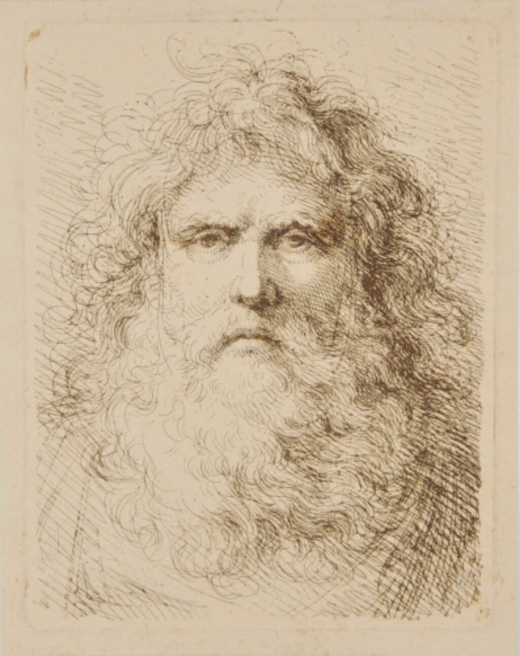Head of Man with Long Hair and Beard