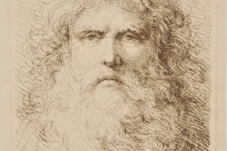 HEAD OF MAN WITH LONG HAIR AND BEARD