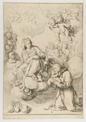 The Virgin in the Clouds with St. Bernard Holding the Christ Child