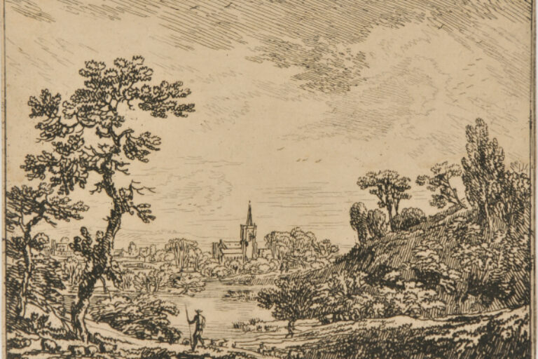 LANDSCAPE WITH CHURCH IN DISTANCE