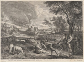 Landscape with Rainbow, Shepherds and Shepherdesses in Foreground