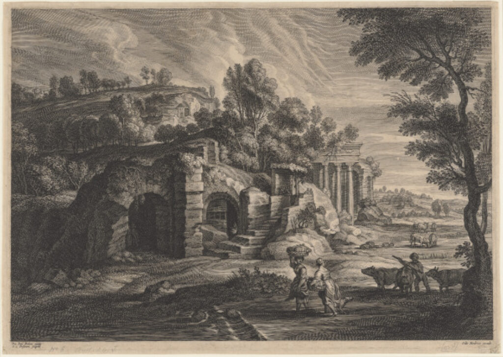 River Landscape with Women and Cattle