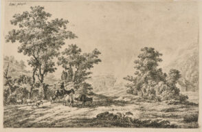 Landscape with Cattle and Man on a Horse