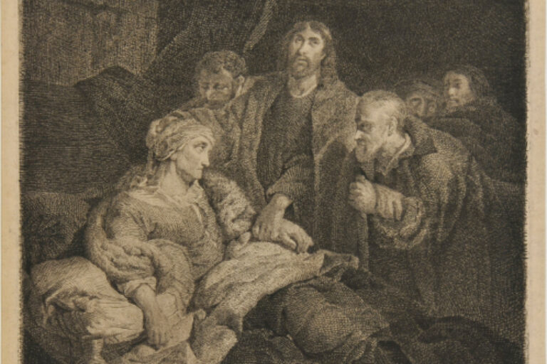 CHRIST BLESSES THE MOTHER OF PETER