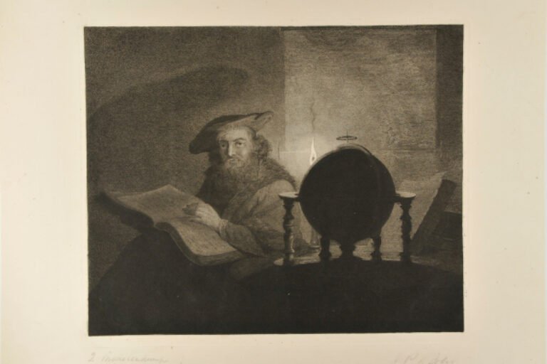 PHILOSOPHER READING BY CANDLELIGHT