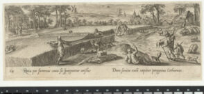 The Bird Hunt in a Wheat Field with a Net