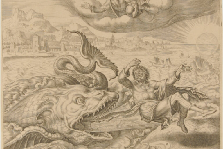 JONAH CAST ON SHORE BY THE WHALE