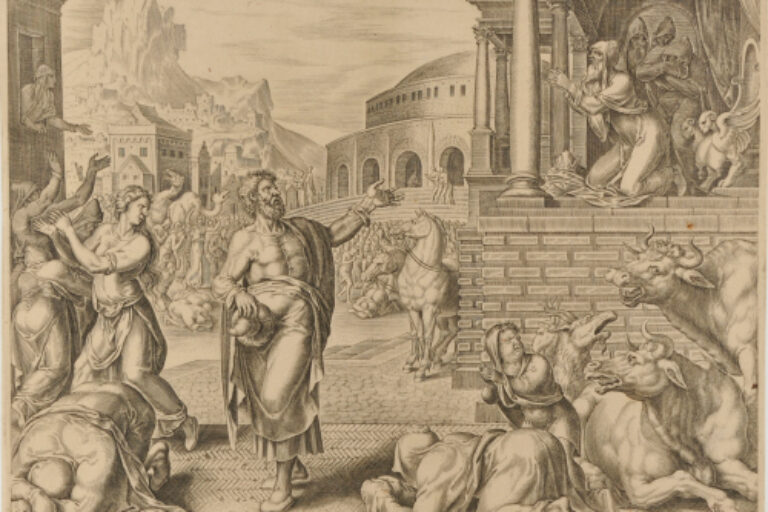 THE PEOPLE OF NINIVEH REPENTING UPON HEARING THE PROPHESIES OF JONAH