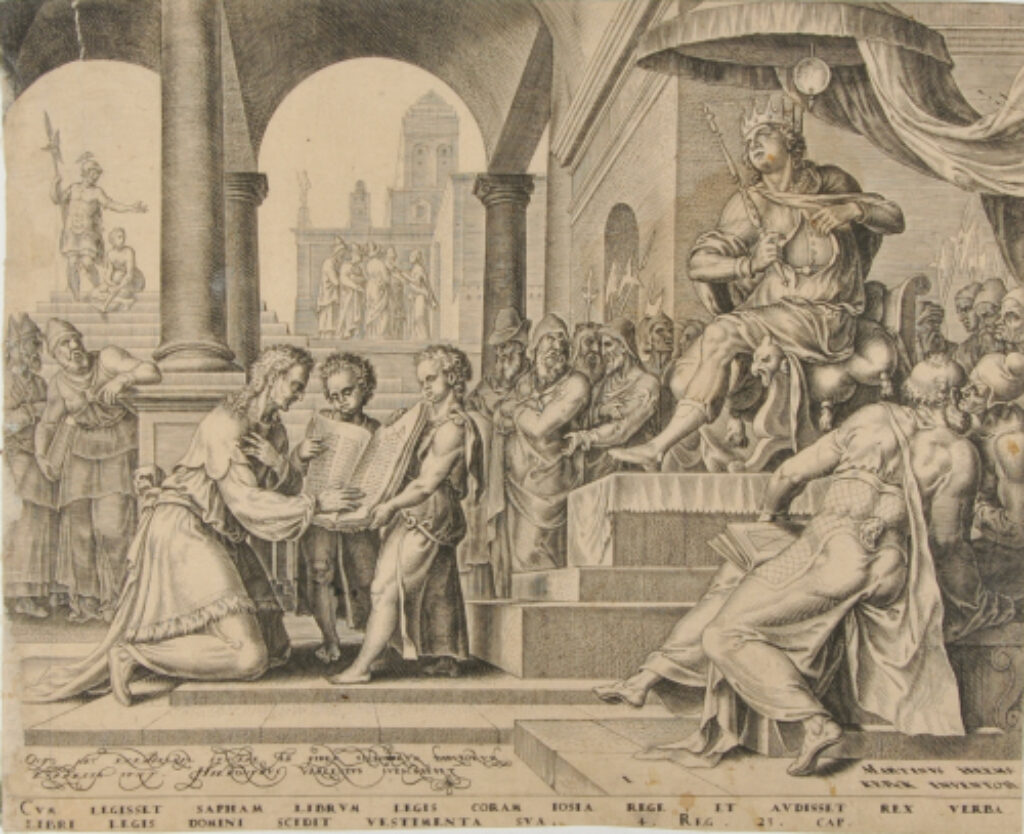 Shaphan Reading the Book of the Law to Josiah