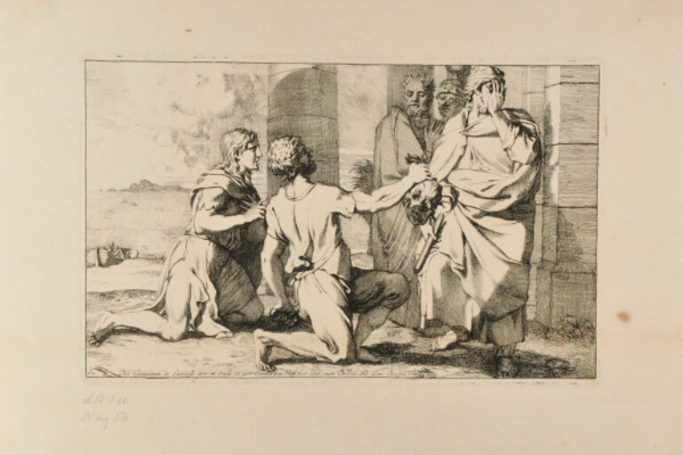ACHILLAS BRINGING JULIUS CAESAR THE HEAD OF POMPEY