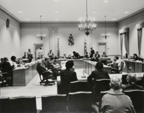 Legislative Hearing Room, Lowe Office Building, Annapolis.