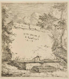 Title plate with Fountain