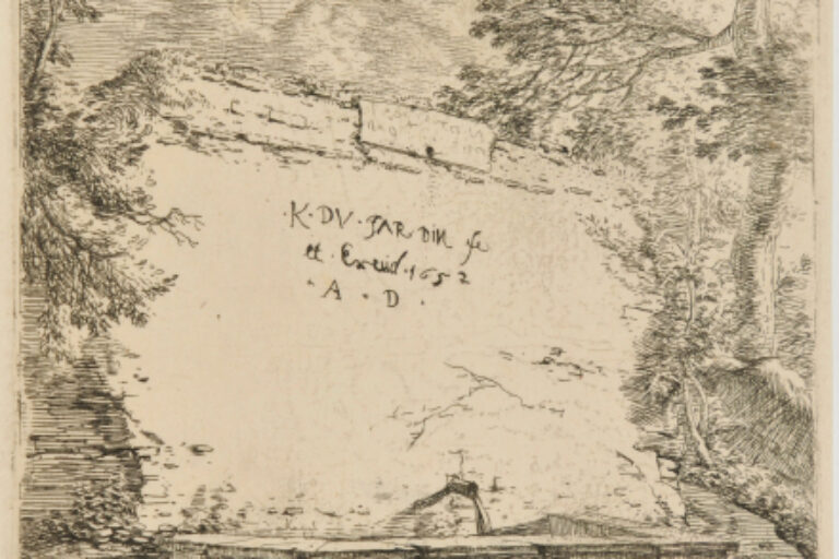 TITLE PLATE WITH FOUNTAIN