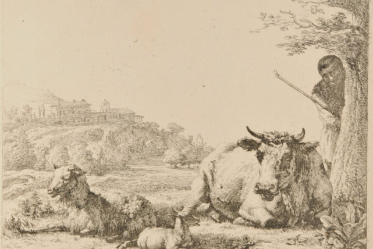 THE SHEPHERD BEHIND THE TREE