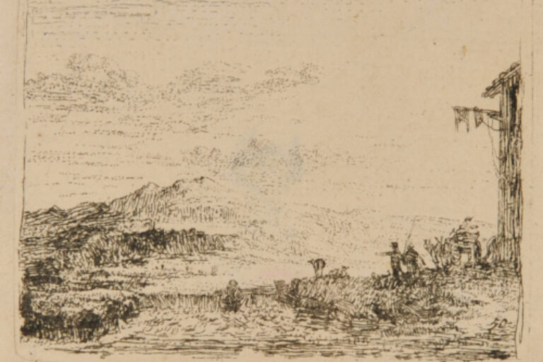 THE HORSE AND CART OUTSIDE AN INN