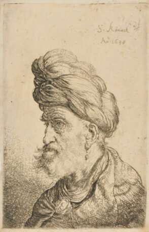 Head of an Old Man Wearing a Turban