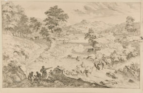 Peasants with Cattle Fording a Stream
