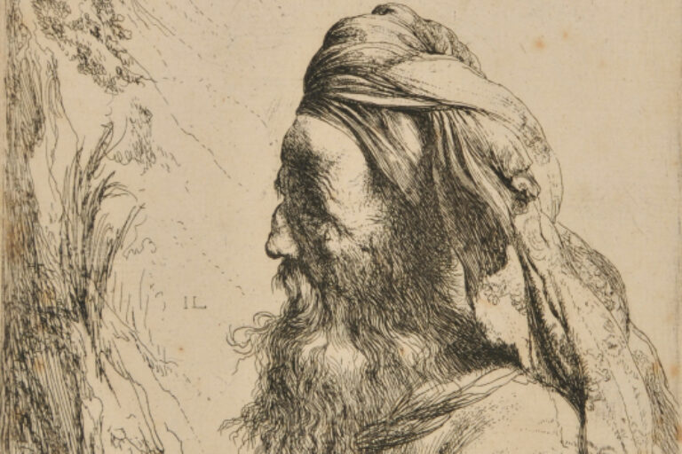 HEAD OF AN ORIENTAL, PROFILE TO LEFT