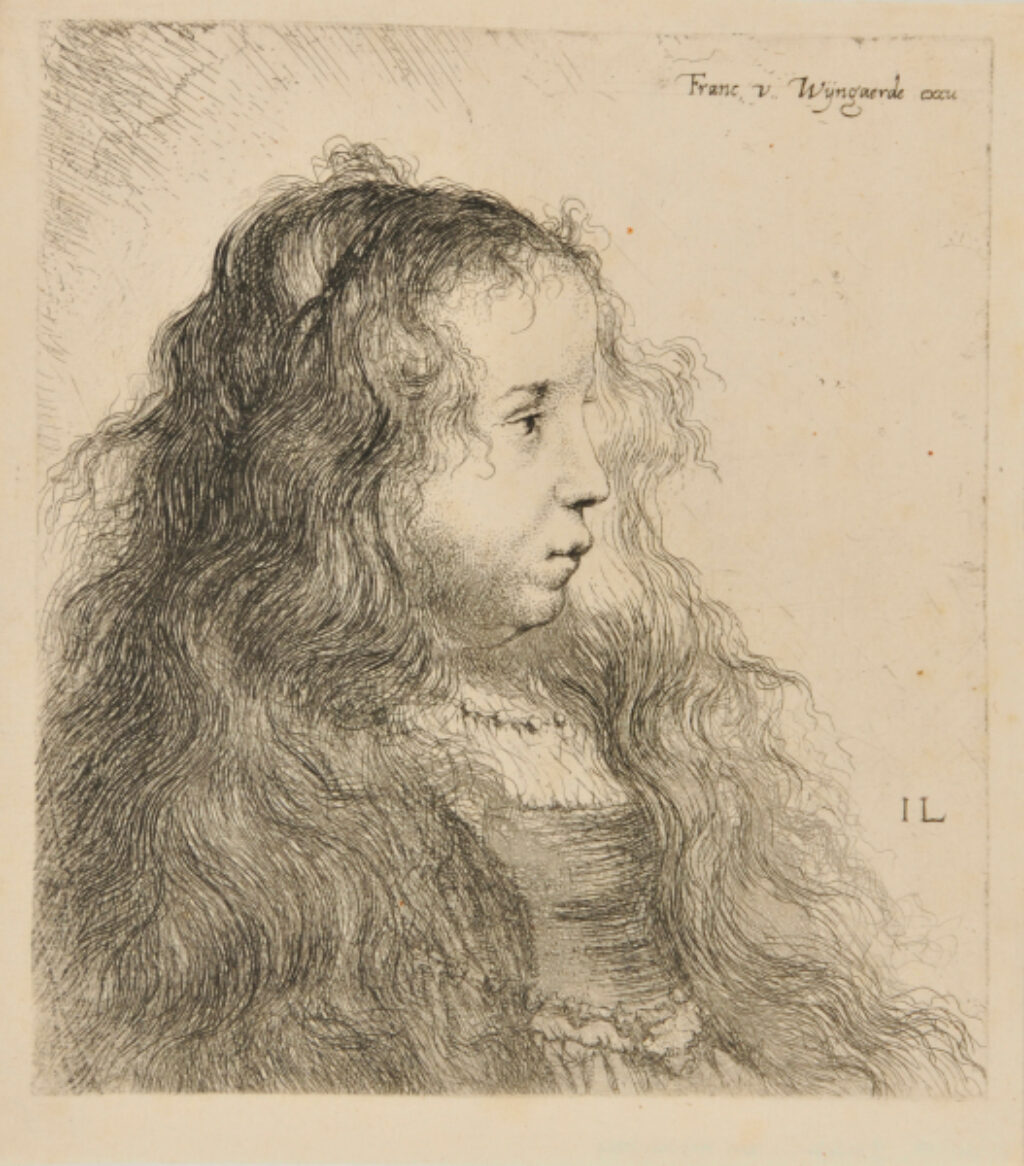 Head of a Young Woman with Long, Flowing Hair