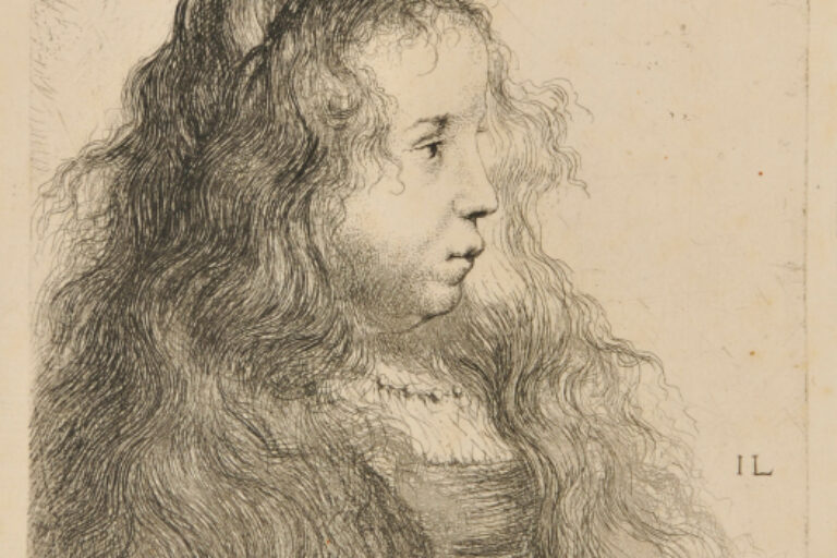 HEAD OF A YOUNG WOMAN WITH LONG, FLOWING HAIR