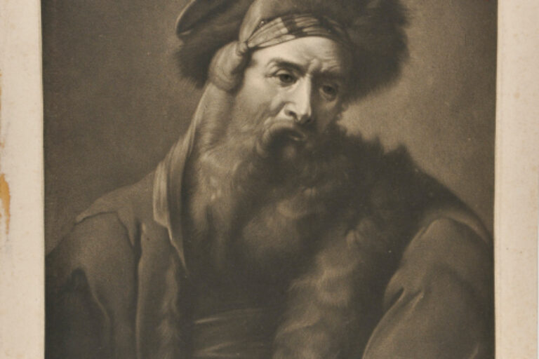MAN WITH LONG BEARD, WEARING FURRED TURBAN
