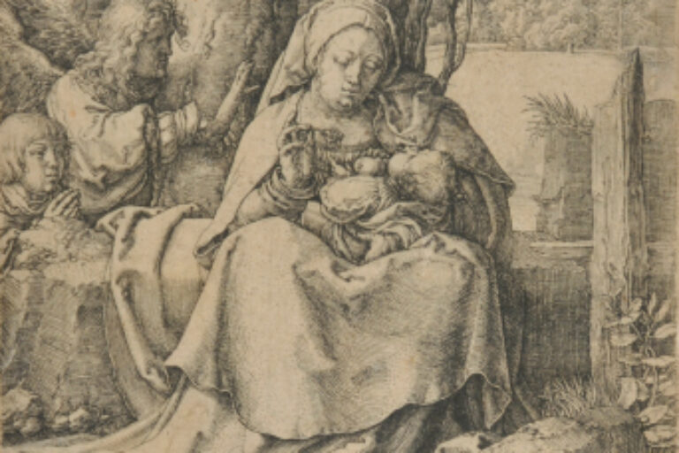 THE VIRGIN AND CHILD WITH TWO ANGELS