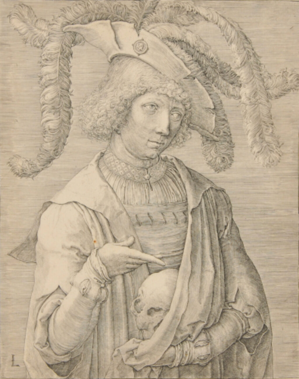 Young Man with a Skull