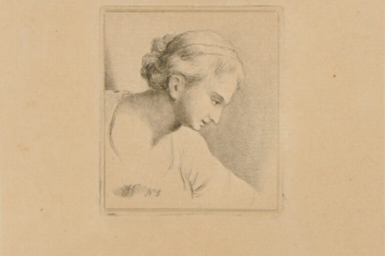 PROFILE OF WOMAN, TURNED TO RIGHT