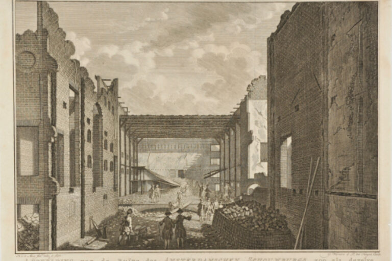 RUINS OF THE AMSTERDAM THEATER AFTER THE FIRE
