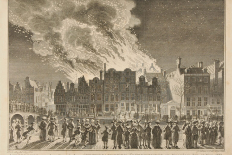VIEW OF THE BURNING OF THE AMSTERDAM THEATER, ON MONDAY, 11 MAY 1772