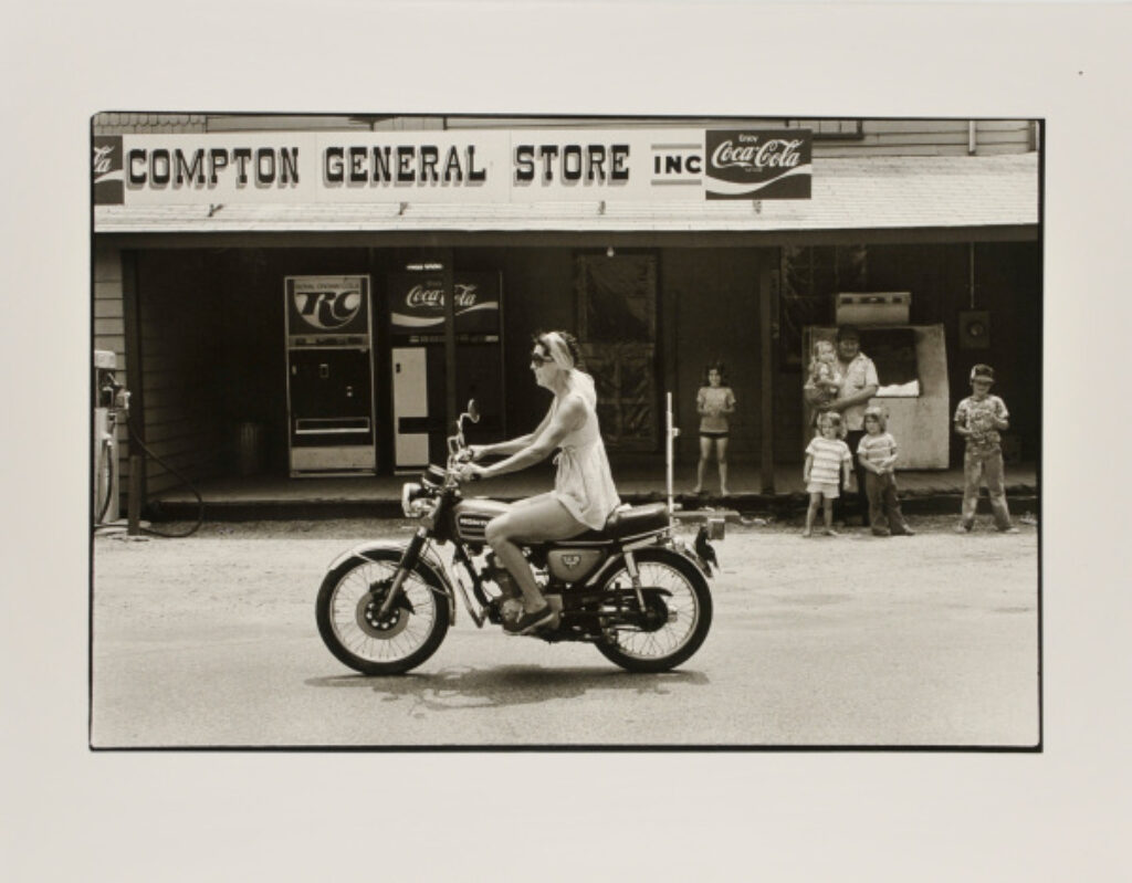 Woman on Motorcycle, Compton.