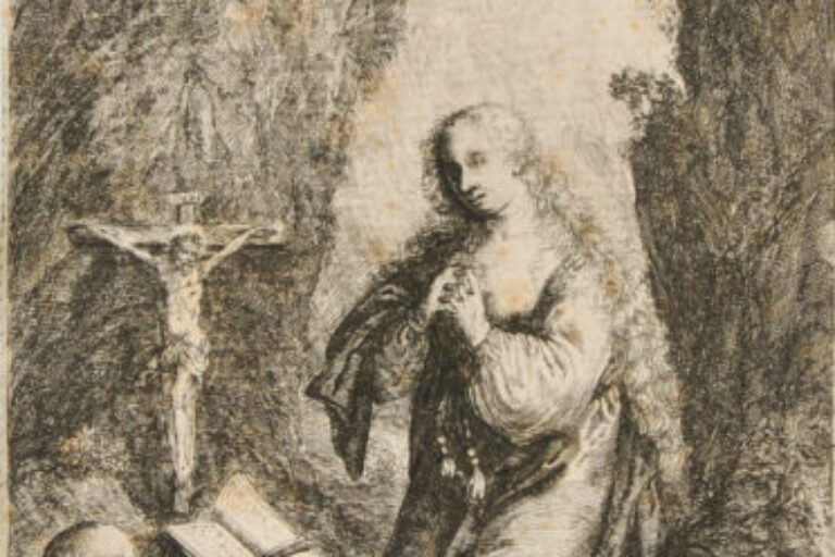 MARY MAGDALEN PRAYING IN A GROTTO