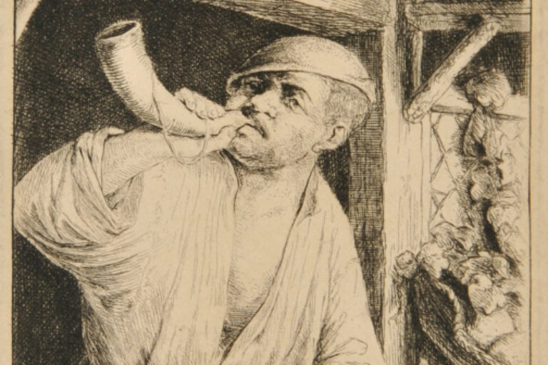 THE BAKER SOUNDING HIS HORN