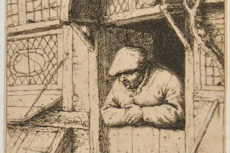 PEASANT LEANING ON HIS DOORWAY