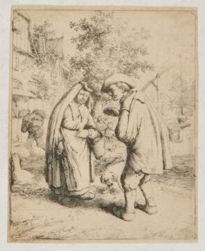 Man Conversing with a Woman