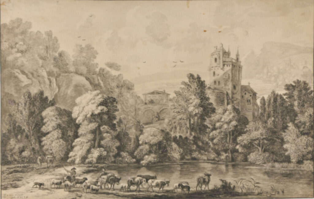 Landscape, with Cattle and Castle in the Distance