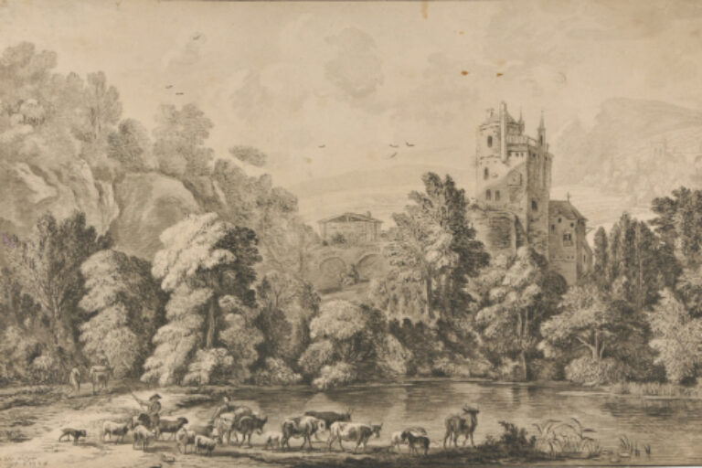 VALLEY WITH AN AGED CASTLE