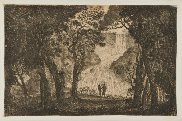 FOREST LANDSCAPE WITH WATERFALL