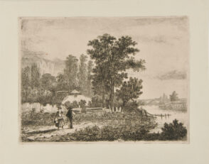 A Man and a Woman on a Road by a River