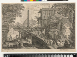 Landscape with Mill, Men and Animals in Foreground