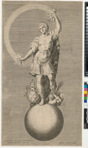 Allegory – Male Figure Standing on Terrestrial Globe