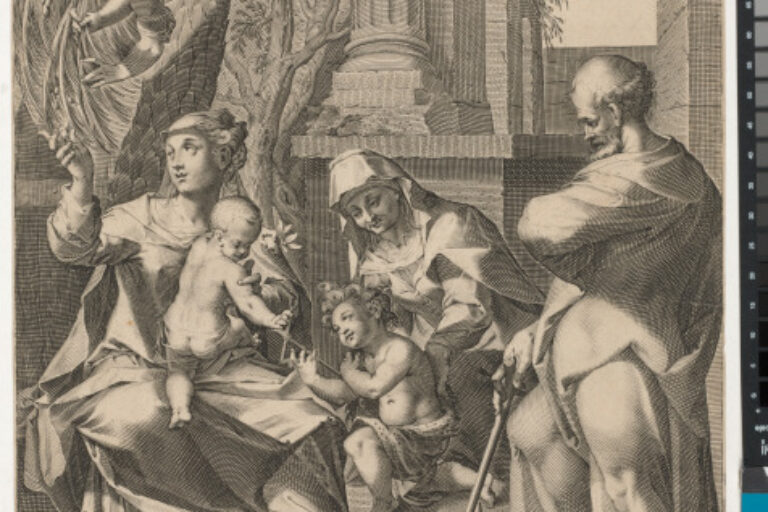 HOLY FAMILY WITH SAINT ELIZABETH AND STAINT JOHN
