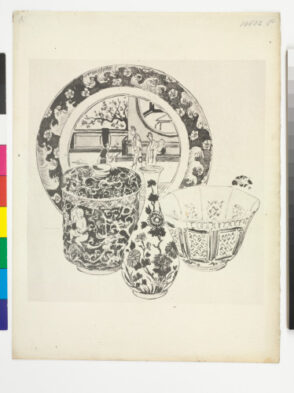 Plate XVIII from the book “A Catalogue of Blue and White Porcelain forming the collection of Sir Henry Thompson (London: Elllis and White, 1878)”